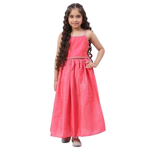 BIBA Girls Polyester Flared Printed Lehenga Set