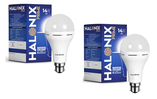 Halonix 14W Emergency Bulb | Rechargeable For Power Cuts
