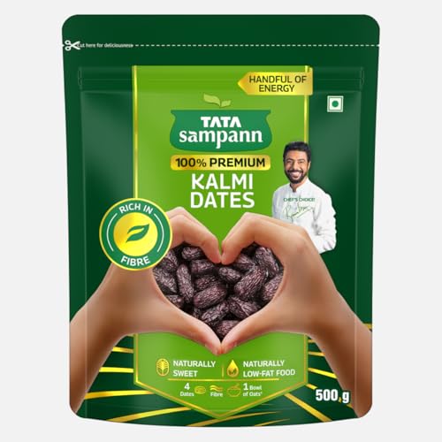 Tata Sampann Premium Kalmi Dates/Khajoor, 500g, Rich in