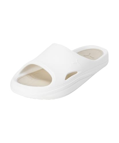 Puma Mens Lithen Injex Warm White-Putty Slide – 10 UK