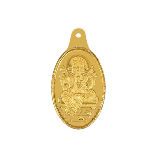 Bangalore Refinery 24k (999) Gold Coin Pendants 1gm (Lord