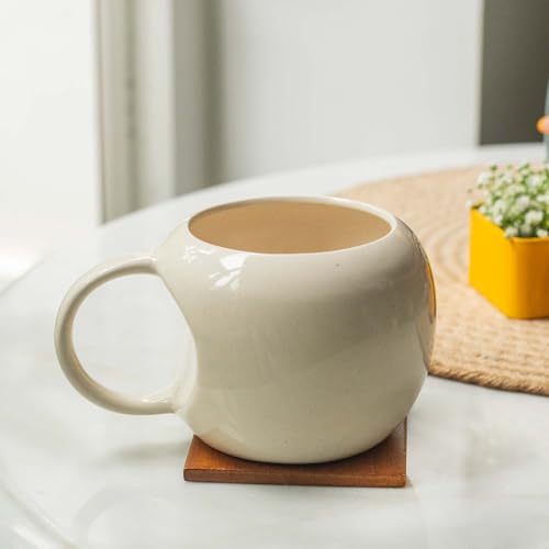 10Club Ceramic Mug | Curved Coffee Mug | Glazed Ceramic Mug