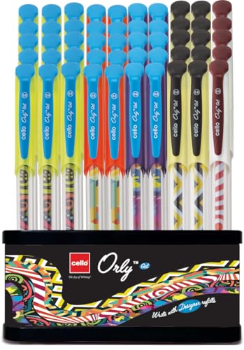 Cello Orly Gel Pens Jar | Pack of 50 | Aesthetic gel pen