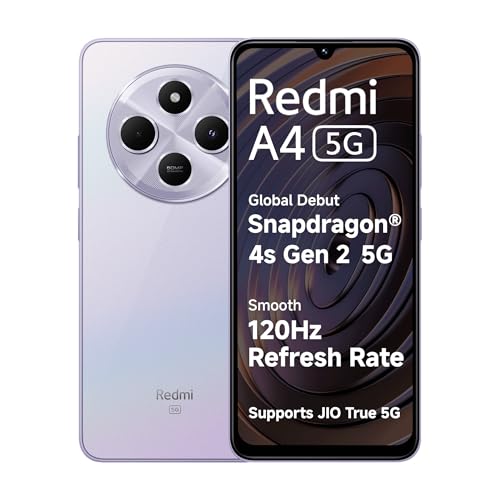 Redmi A4 5G (Sparkle Purple, 4GB RAM, 64GB Storage) |
