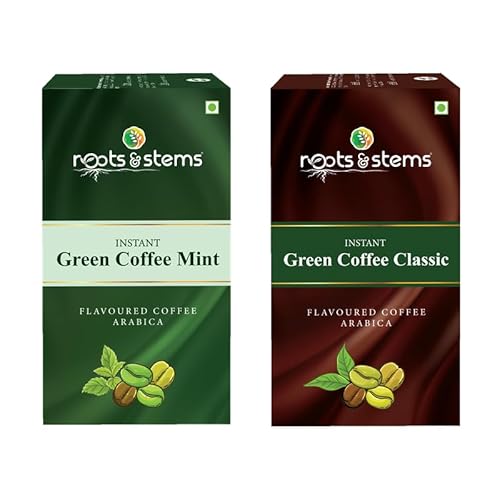 roots & stems Instant Green Coffee Mint Classic Premix