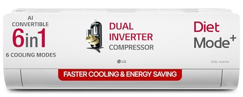 LG 1 Ton 4 Star DUAL Inverter Split AC (Copper, AI