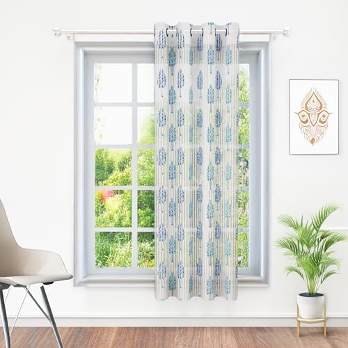 MollisHomes Window Curtains 5 Feet Long Set of 1 | Motif