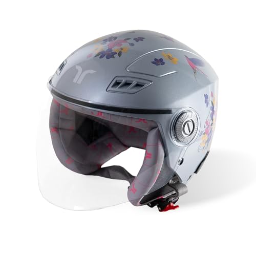 TVARRA Blossom Women’s Open Face Helmet with Printed