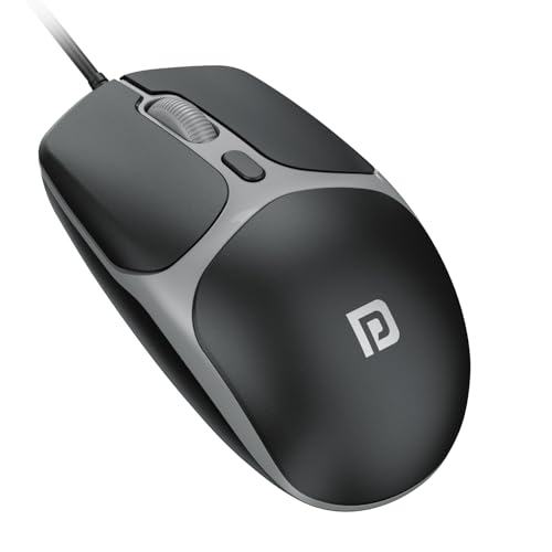 Portronics Toad 103 Wired Optical Mouse with 2400 DPI, Plug