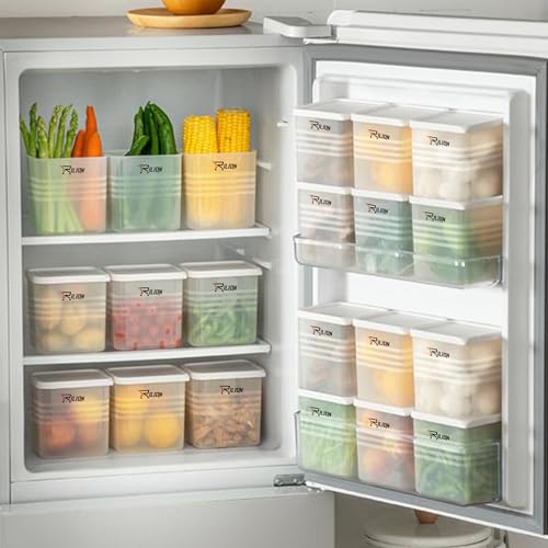 RILION Fridge Storage Boxes (Pack of 6) Freezer &