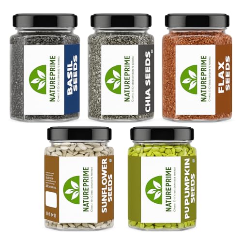 Nature Prime Super Seeds Combo | Chia, Flax, Pumpkin,