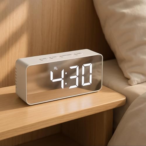 Vaanar Sena Smart LED Mirror Alarm Clock with Temperature &