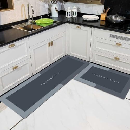 PrimeVast 2 Pcs Kitchen Mats Waterproof Memory Foam Rugs