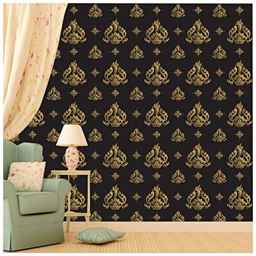 PAPER PLANE DESIGN Black and Golden Self-Adhesive