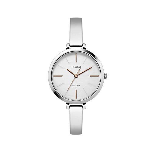 TIMEX Analog Watch for Women with Silver Round Dial &