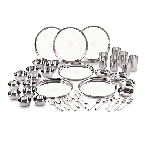 Neelam Stainless Steel 24 Gauge Premium 42 Pieces Dinner