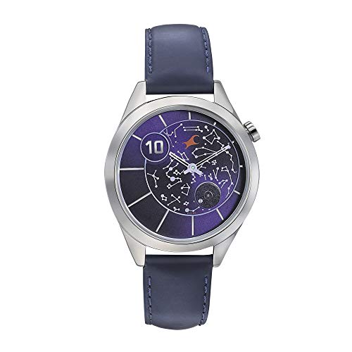 Fastrack Space Rover Quartz Analog Purple Dial Leather