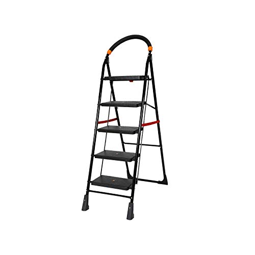 Happer Plastic Premium Foldable Step Ladder, Clamber, 5