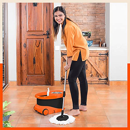 Bathla Ultra Clean Plus - Heavy Duty Microfiber Spin Mop
