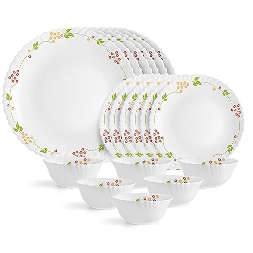 Cello Opalware Dazzle Series Secret Garden 18 Piece Dinner