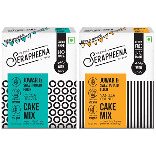 Serapheena Vanilla Cake Mix, 375g and Chocolate Cake Mix,