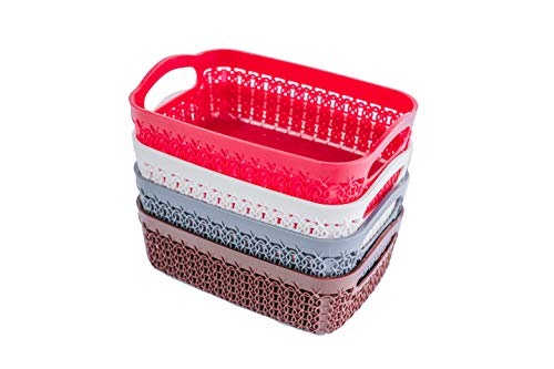 Nayasa Rope Tray Basket for Stationary Paper File Storage