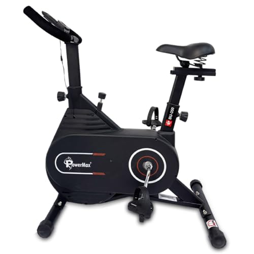 PowerMax Fitness BU-350 Exercise Spin Bike | 7KG Flywheel,