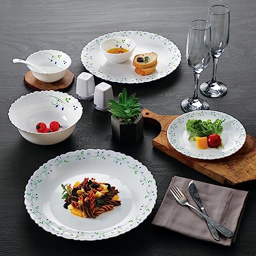 Cello Opalware Dazzle Tropical Lagoon Dinner Set, 13Pcs,