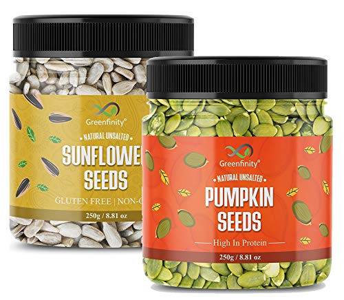 GreenFinity Raw Pumpkin, Sunflower Seeds for Eating Protein
