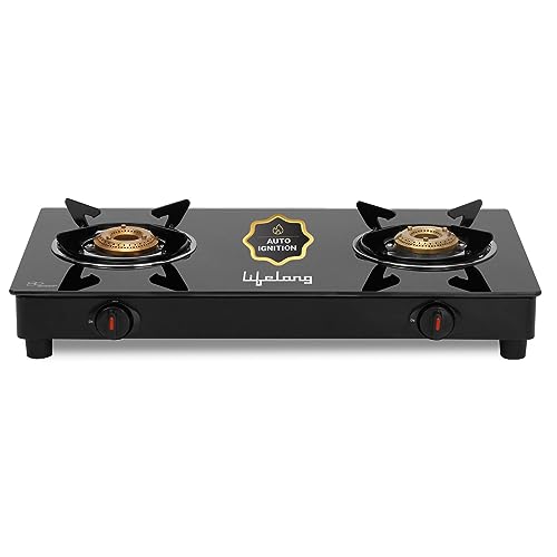 Lifelong 2 Burner Gas Stove Top for Kitchen – Automatic
