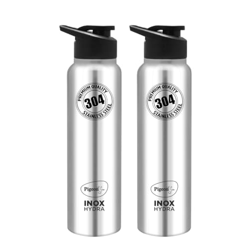 Pigeon Inox Hydra 900 ml Bottle (Pack of 2, Black,