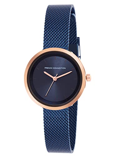 French Connection Stainless Steel Analog Blue Dial Women's