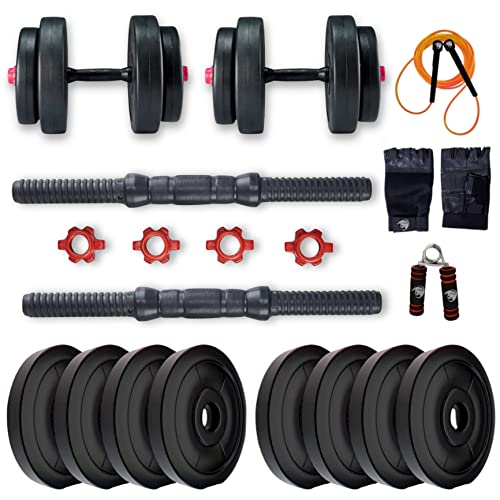 BULLAR Adjustable Dumbbells Set 8 Kg to 20 Kg with Pair of