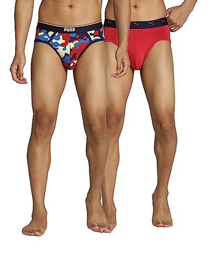 Puma Men's Cotton Classic Regular Solid Briefs (Pack of 2)