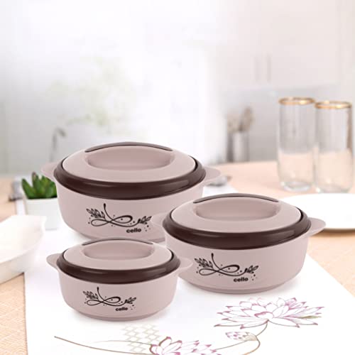 CELLO Sapphire Insulated Casserole Set of 3, (500ml,