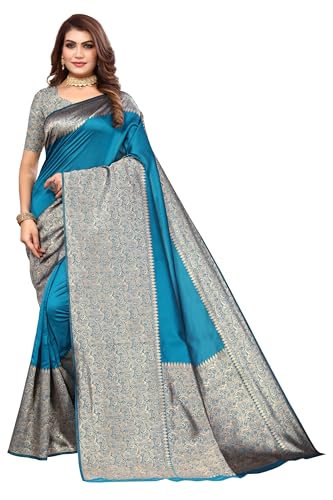 SHIVANAA Women’s Jacquard Festive Wedding Saree With Blouse