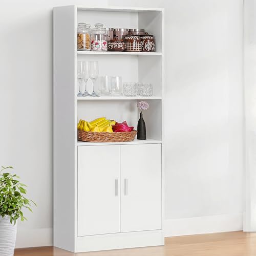 ABOUT SPACE 5 ft Kitchen Cabinet - 5 Tier Wooden Storage