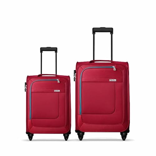 OPTIMA Prion Softside Expandable Roller Luggage, Red,