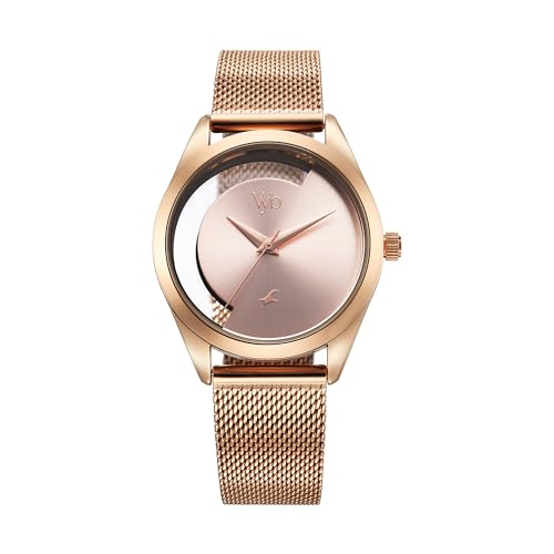 Fastrack Vyb Runway Quartz Analog Pink Dial Rose Gold Metal