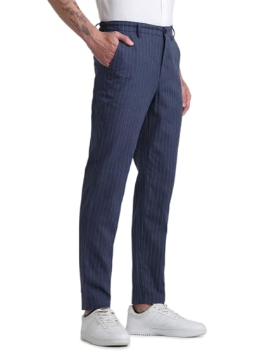 JACK & JONES Mens Navy Mid Mid Rise Pants