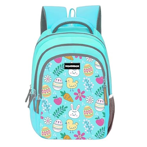 Easter Bunny School Bag for Girls, 17 inch. Pastel Blue