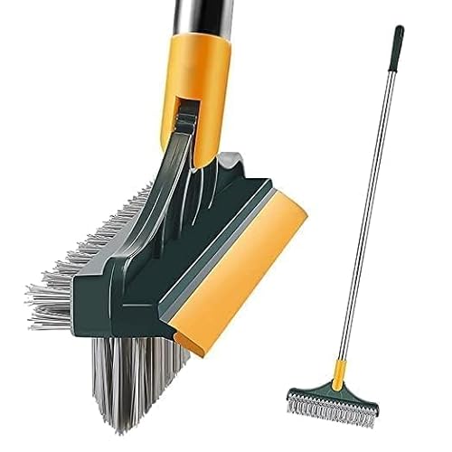 Vasukie 3 in 1 Bathroom Cleaning Brush with Wiper Tiles