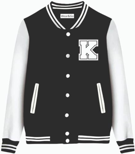 WEAR TO GO Unisex Adult Cotton ALPHA K Varsity jacket |