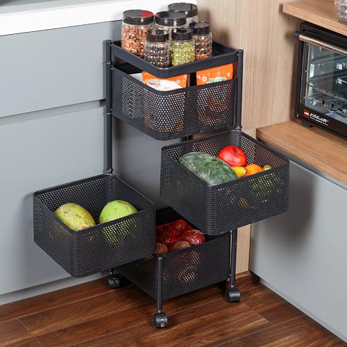 CELLO Kitchen Pro Trolley with Wheels | Storage Organizer &