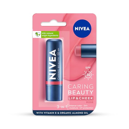 NIVEA Lip Caring Beauty Rose Lip Balm | Lip & Cheek Tint