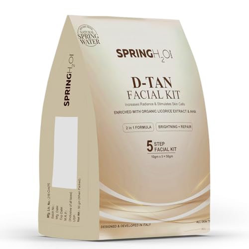 Spring H2O D-Tan Facial Kit | 5-Step Brightening & Tan