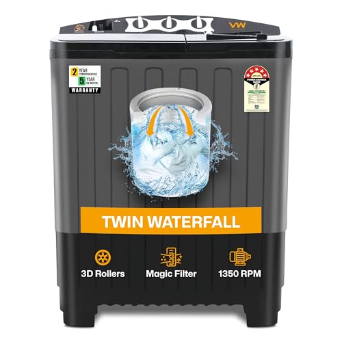 VW 7.5 kg 5 Star Aqua Spin Semi Automatic Top Load Washing