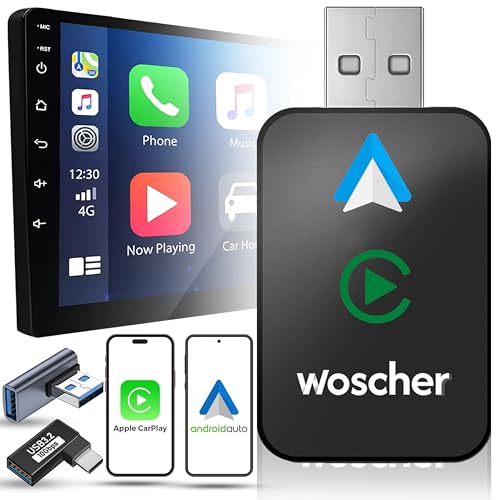 WOSCHER 2in1 Airlink Wireless Carplay Adapter|Android Auto