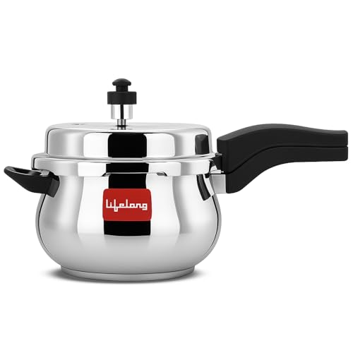 Lifelong Stainless Steel Curve Pressure Cooker 5Liters |