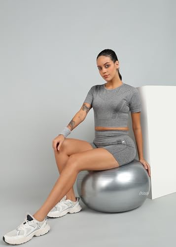 Kobo Women Seamless Solid Tight Fit Gym Shorts (Imported)